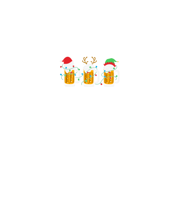 Christmas beer mugs model negru pe tricou