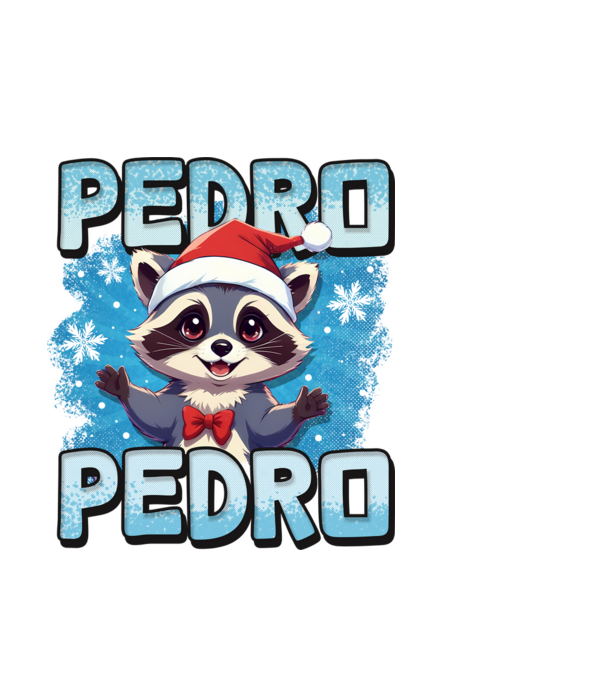 Pedro pedro retro xmas model negru pe tricou