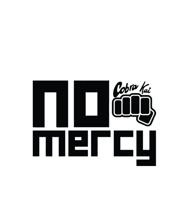 No mercy cobra kai model alb pe tricou