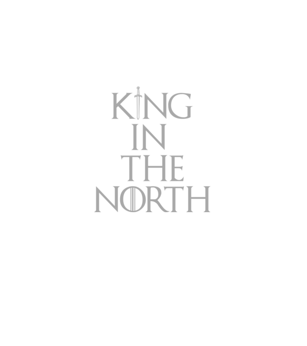 King in the North model negru pe tricou