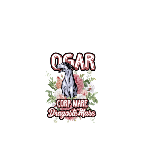 Ogar - picioare lungi dragoste multă model alb pe tricou