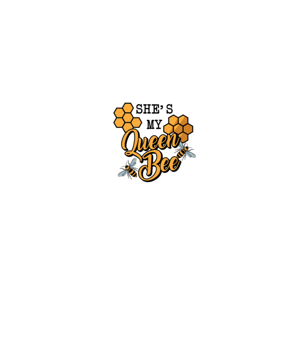 Queen Bee model gri pe tricou