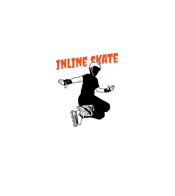 TR inlineskate model negru pe tricou
