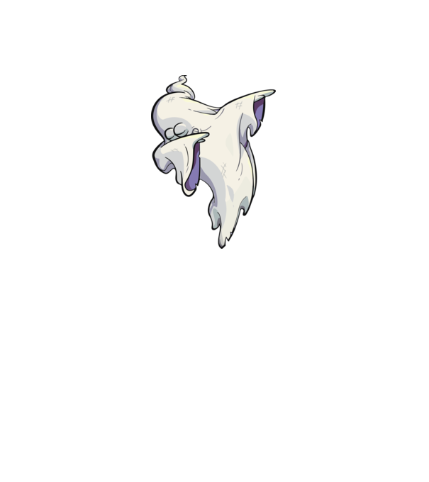 Dab ghost model negru pe tricou