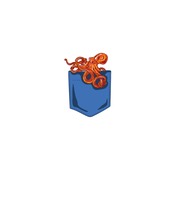 Octopus model negru pe tricou