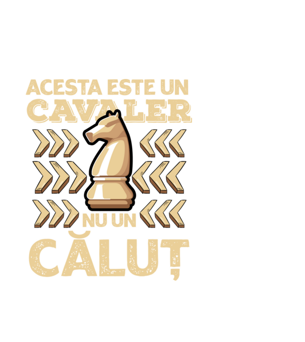 Acesta este un cavaler, nu un căluț model alb pe tricou