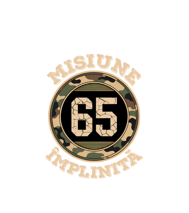 Misiune împlinită 65 model alb pe tricou