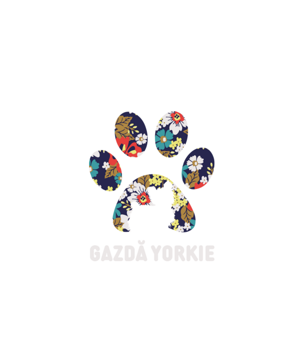 Gazdă Yorkie model negru pe tricou