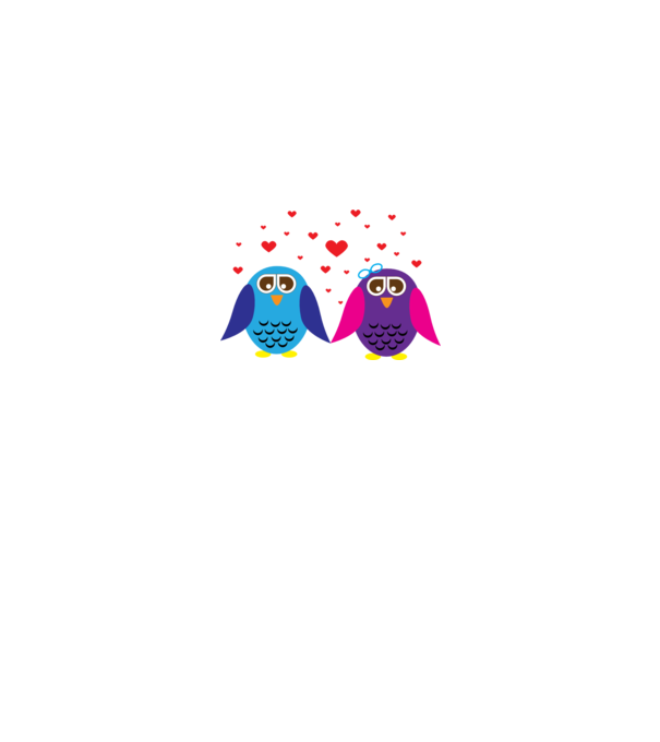 Owl Love model gri pe tricou