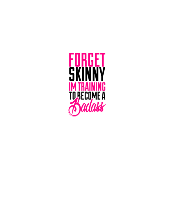 Forget Skinny model alb pe tricou