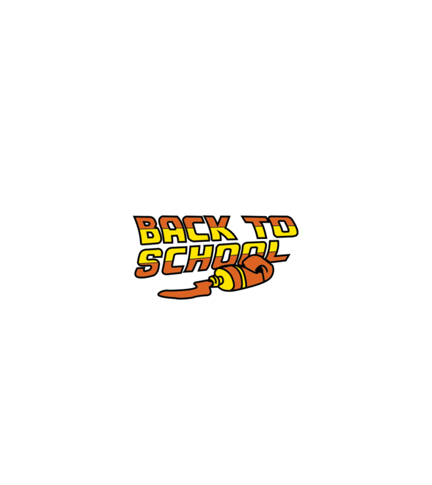Back to school model negru pe tricou