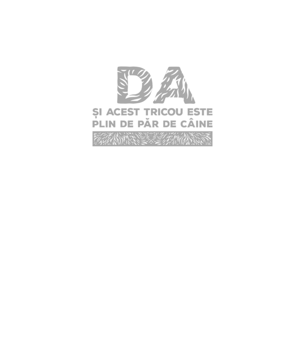 da, și acest tricou este plin de păr de câine model negru pe tricou