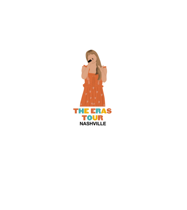 Taylor Swift The Eras Tour Nashville 3 model alb pe tricou