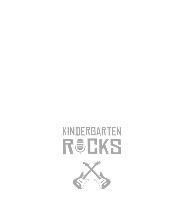 Kindergarten rocks model alb pe tricou