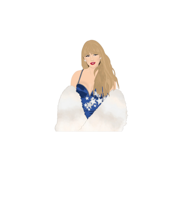Taylor Swift blue model alb pe tricou