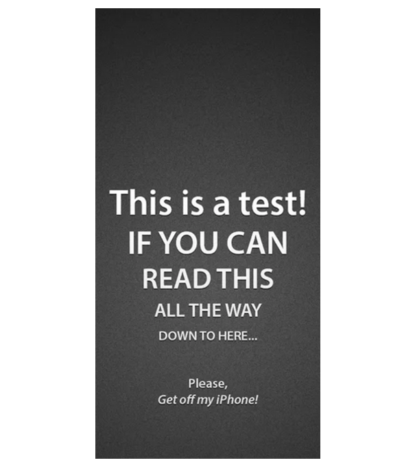 eye test get off my phone model alb pe tricou