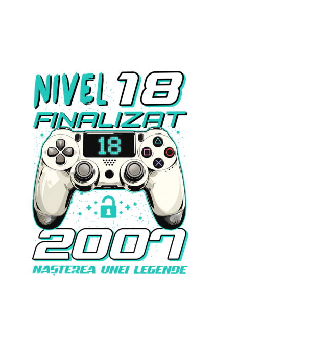 Nivel finalizat 18 2007 model alb pe tricou