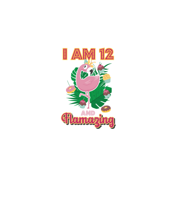FLAMAZING Birthday 12 Years old model alb pe tricou