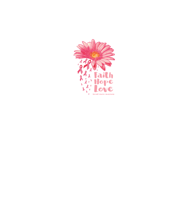 Gerbera faith hope love model negru pe tricou