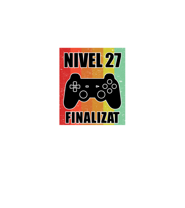 Nivel 27 finalizat model negru pe tricou