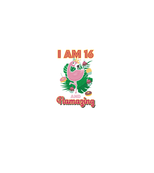 FLAMAZING Birthday 16 Years old model alb pe tricou