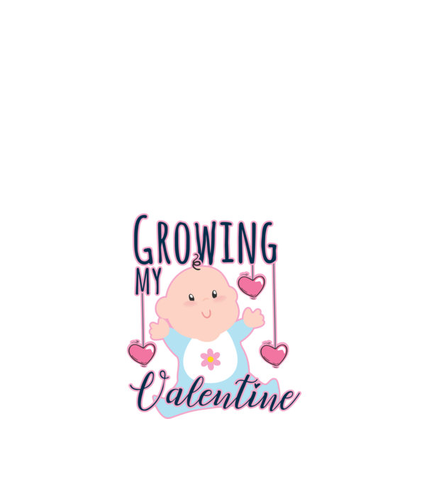 Growing my Valentine model alb pe tricou