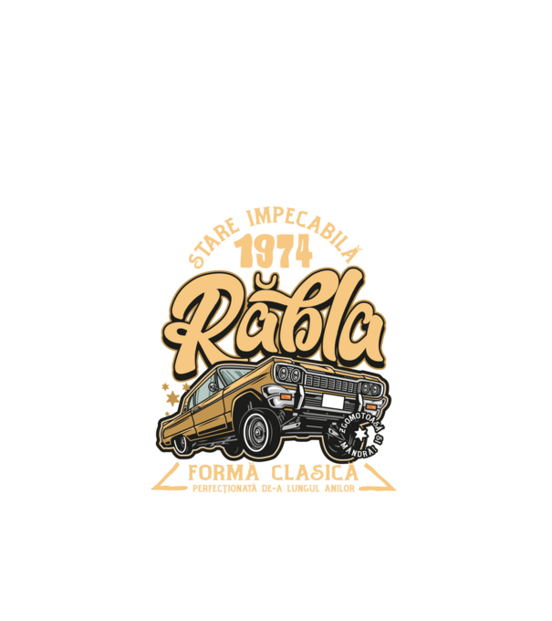 Rablă 1975 model negru pe tricou