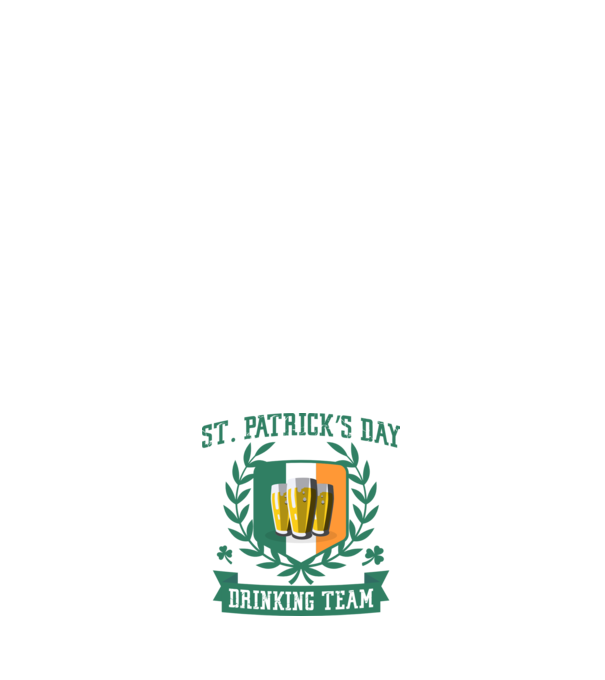 St Patrick Drinking team model alb pe tricou