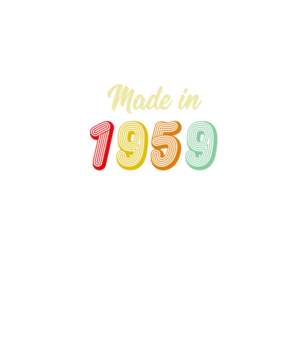 made in 1959 retro model negru pe tricou