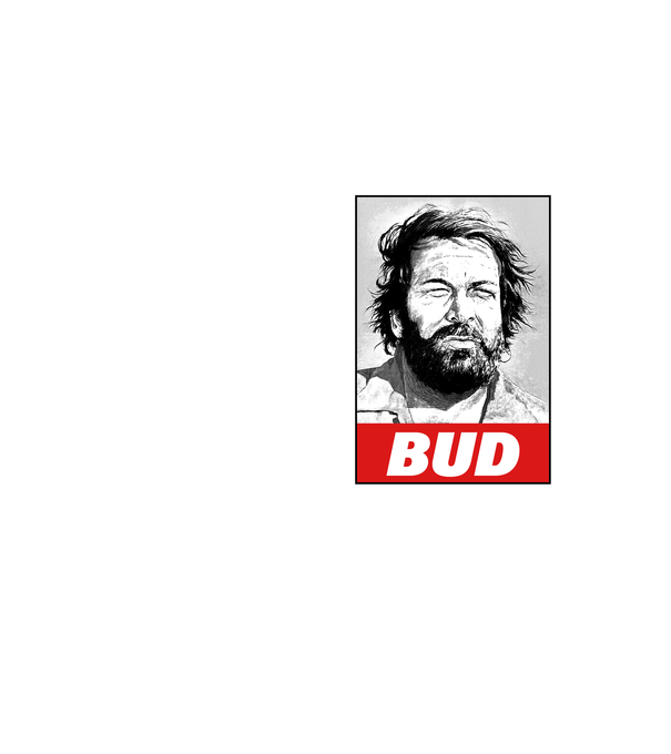 Bud Spencer halftone model galben neon pe tricou
