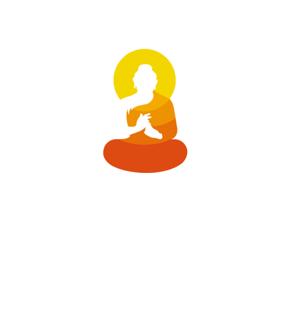 Călugăr meditator model negru pe tricou