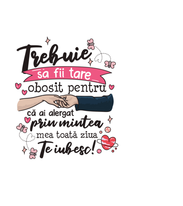 Trebuie sa fii tare obosită pentru model albastru deschis pe tricou