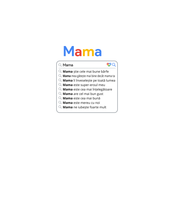 căutare Google Mama model negru pe tricou