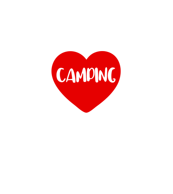 Camping heart model alb pe tricou