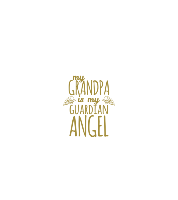 My grandpa is my guardian angel model negru pe tricou