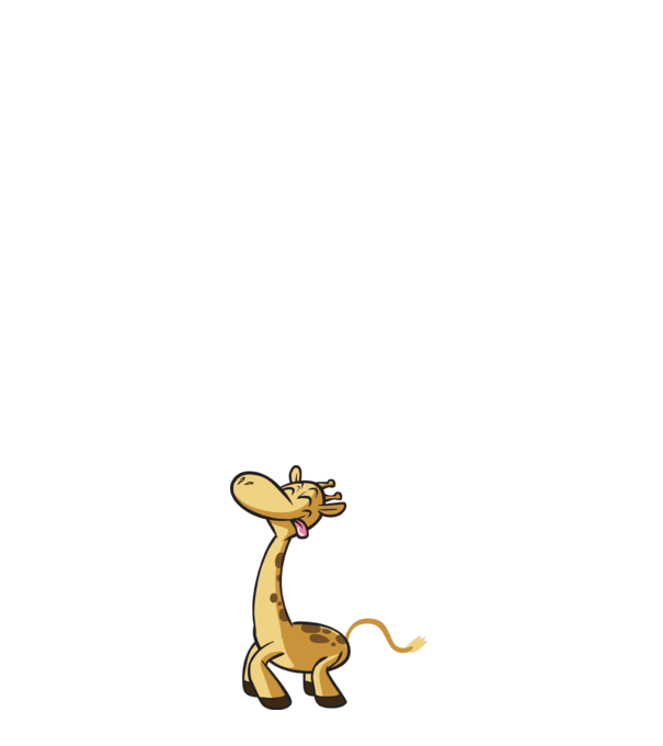 Giraffe model verde pe tricou