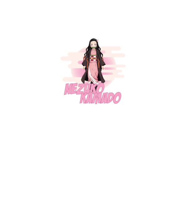 Demon Slayer Nezuko model alb pe tricou