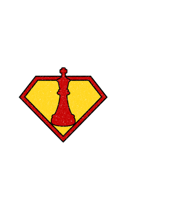 SuperChess rege model alb pe tricou