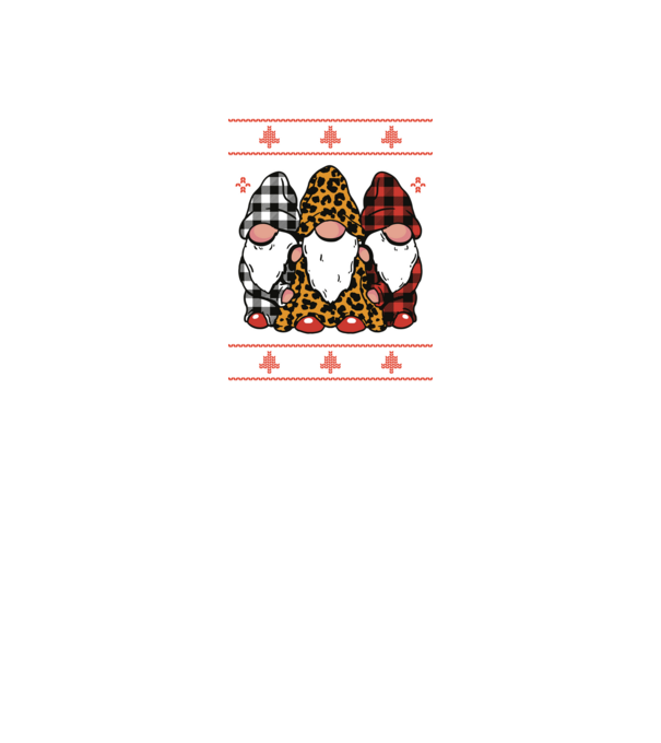 Ugly sweater gnomes model negru pe tricou