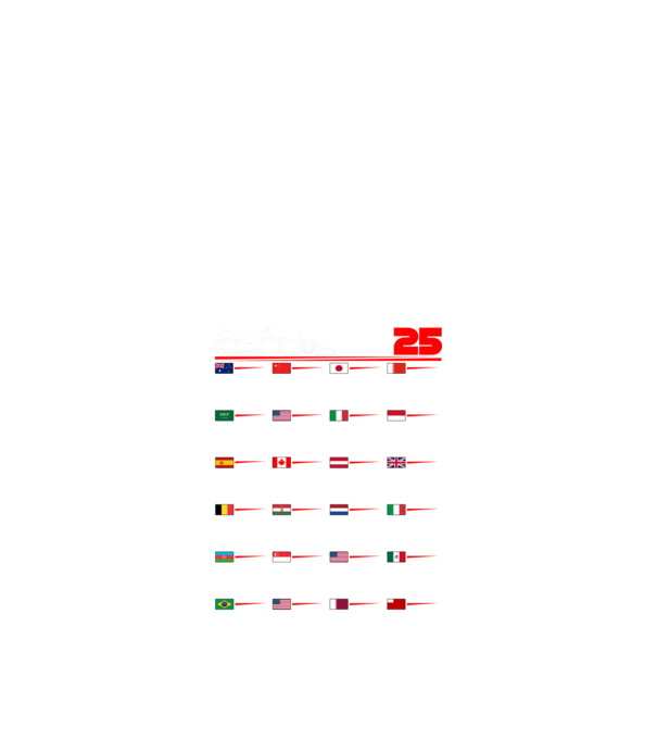 F1 calendar 2025 negru model negru pe tricou