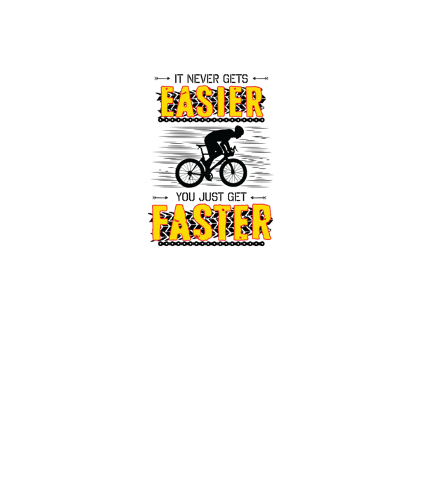 it never gets easier model alb pe tricou