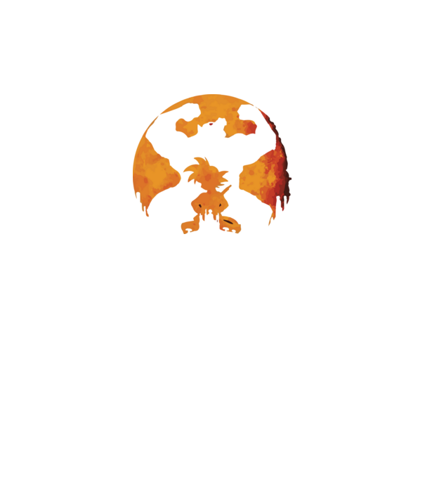 goku sunset model negru pe tricou