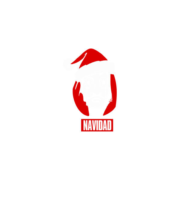 feliz navidad merry christmas money heist model negru pe tricou
