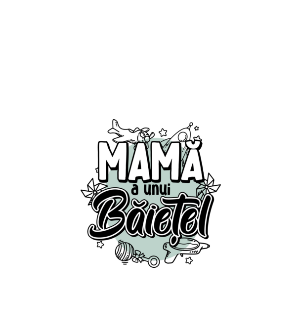 Mamă a unui băiețel model alb pe tricou