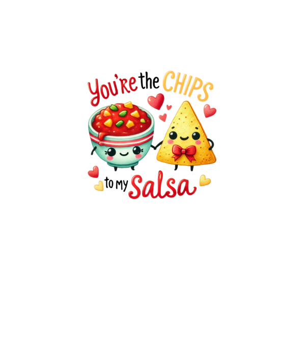 Chips to my Salsa model alb pe tricou