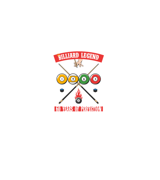 Billiard legend born in 1963 model negru pe tricou