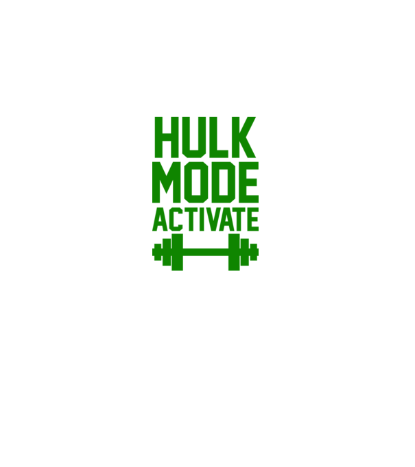 Hulk mode model alb pe tricou