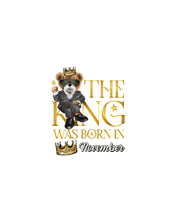 The king was born int NOVEMBER model negru pe tricou