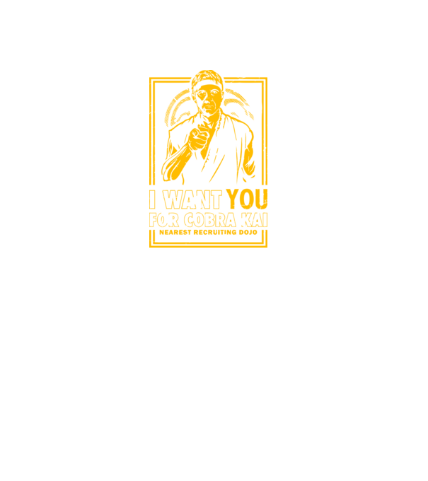 I want you cobra kai model negru pe tricou