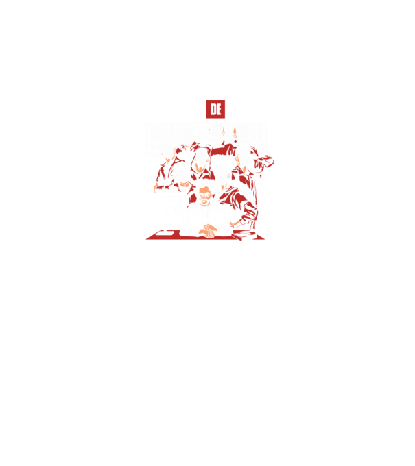 La casa de papel grupo model negru pe tricou